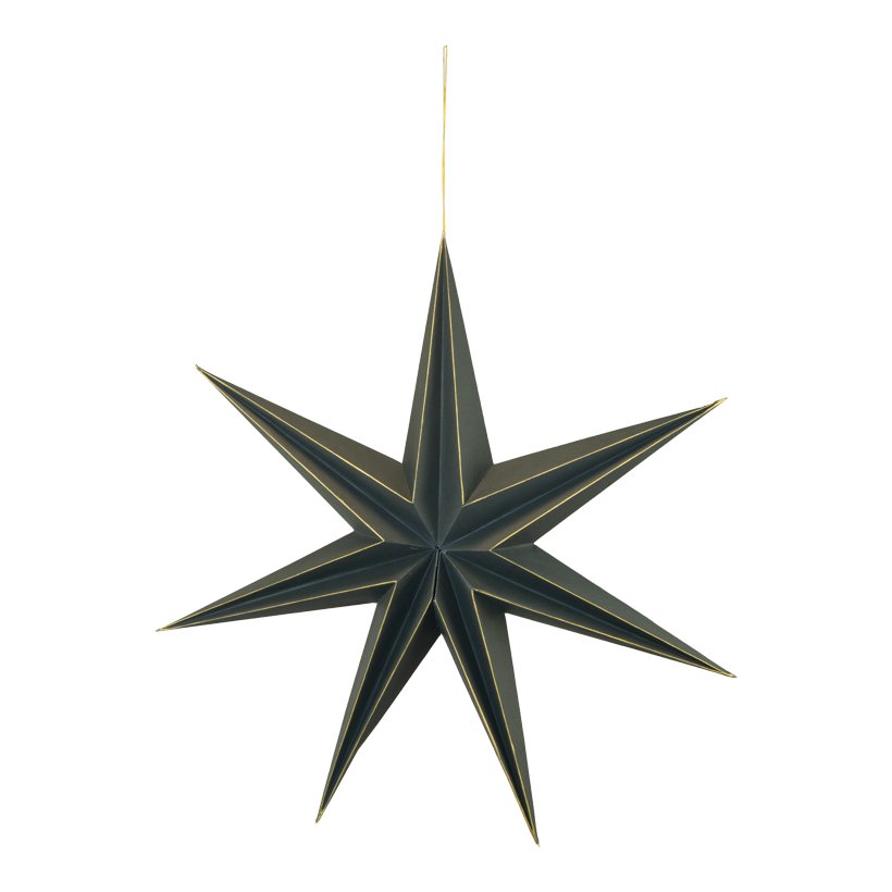 Julestjerne Sort og Gull 7 pointed