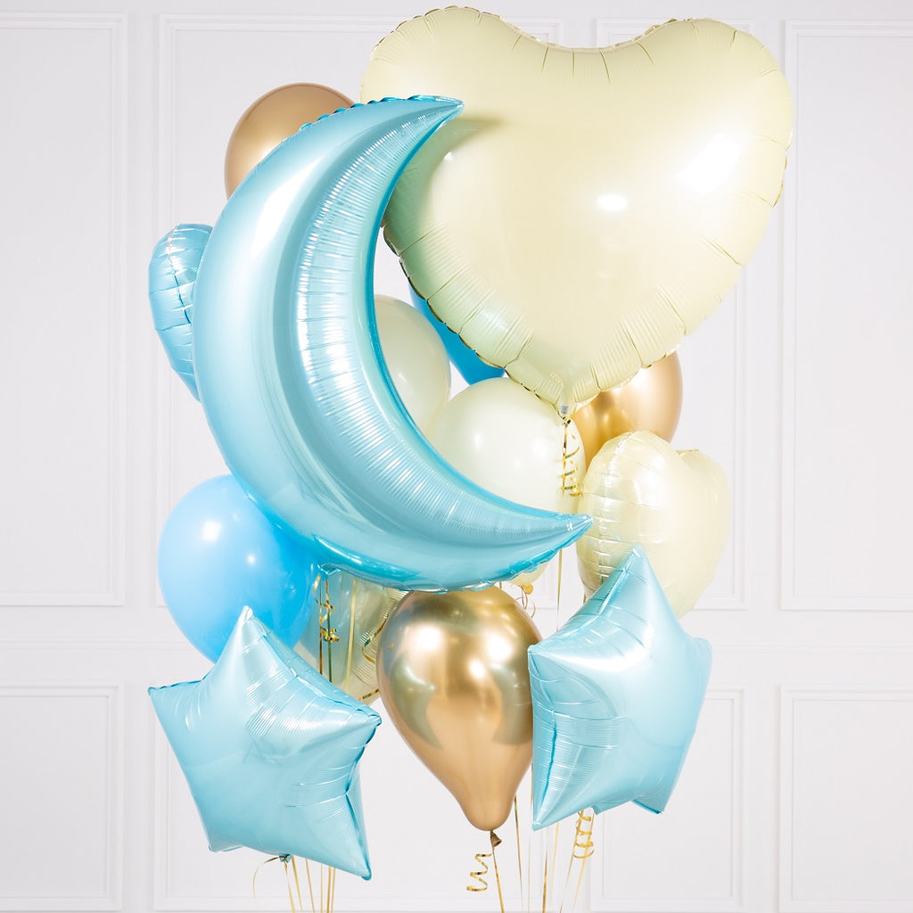 Crazy Ballongbukett Baby Blue
